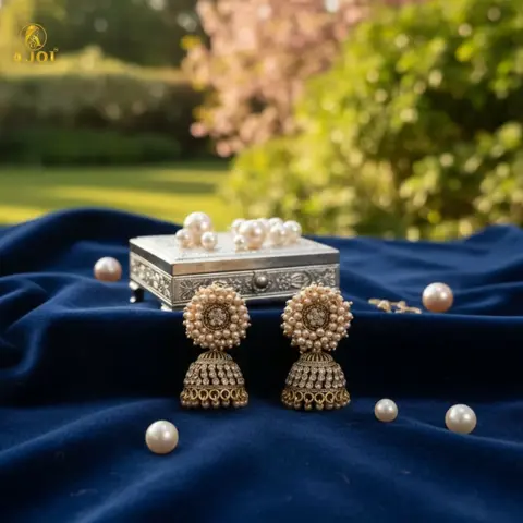 Temple Jhumka Earrings Set – Traditional Antique Gold-Plated Combo Of 5